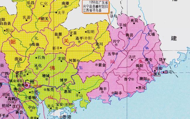 广东省的区划调整,21个地级市之一,梅州市为何有8个区县?