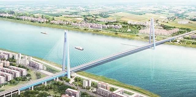 2021年11月27日,枝江百里洲长江大桥定界勘测在百里洲镇白马寺村启动