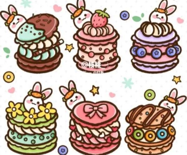 美味甜品简笔画～_甜品_简笔画_人文_绘画