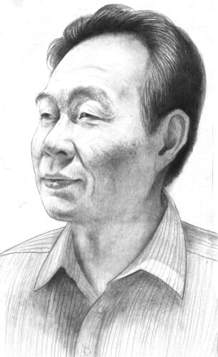 一位老男人的肖像(画家朋友冬子绘)