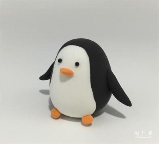 软陶粘土手工diy超简单的呆萌企鹅