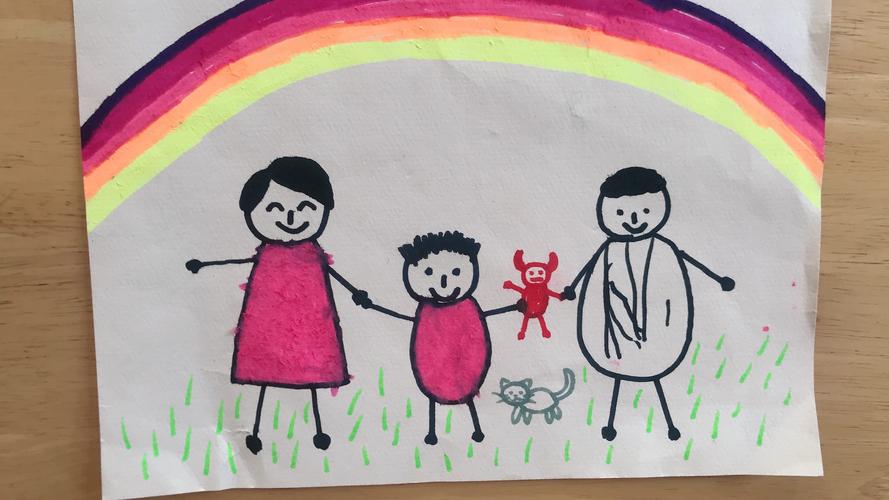 旭日一班 画全家福