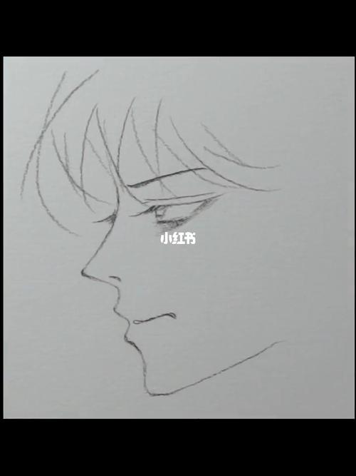 古风男生侧脸_古风_侧脸_素描_文化_绘画