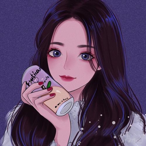 手绘女头闺蜜头像