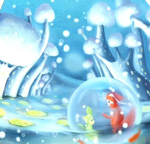 冰天雪地里,就算只有我,但我还有你陪着.