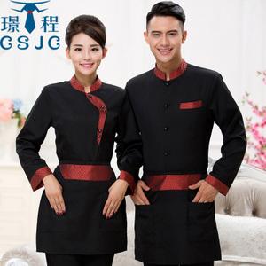茶楼中餐厅服务员工作服 酒店饭店传菜生服装火锅店烤肉制服男女