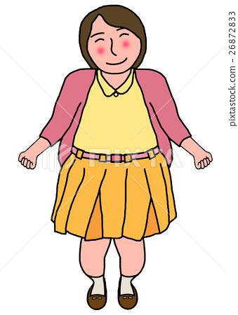 插图素材: 胖女人