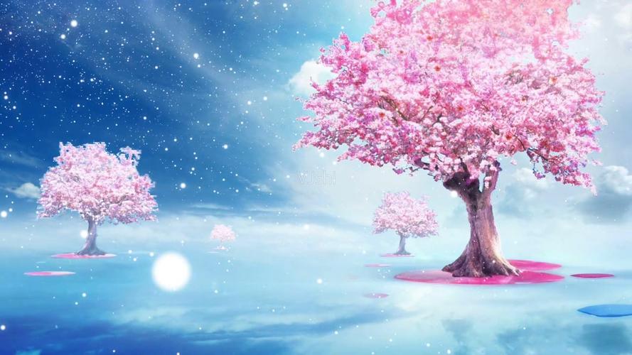 唯美桃树场景循环