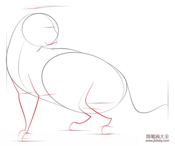 如何画豹猫简笔画