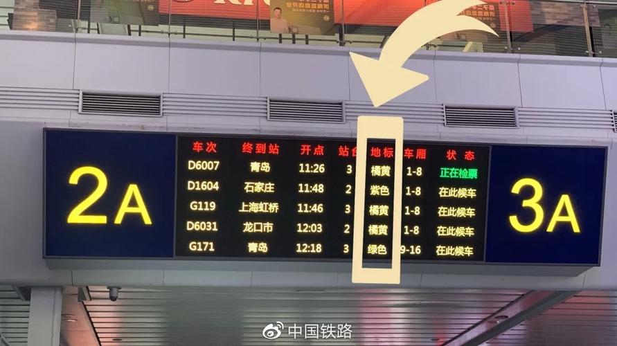 高铁站台上的4色地标看得懂吗三步快速找到车厢位置