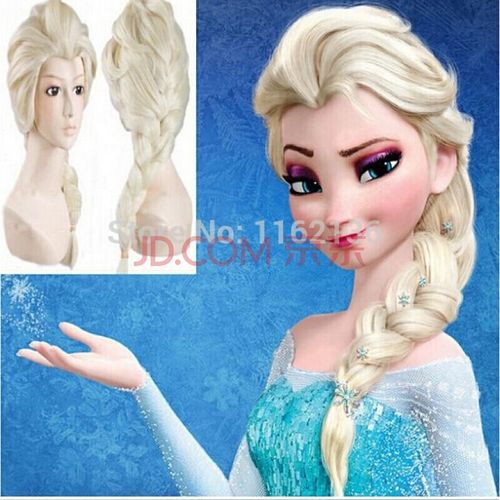 冰雪奇缘爱莎女王假发 艾莎公主 假发儿童和假发同款 elsa 假发 雪花