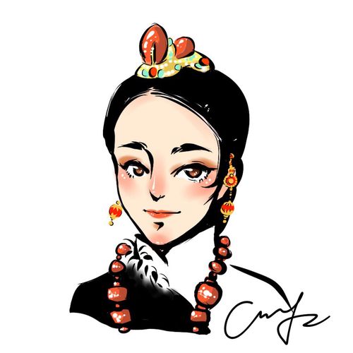 藏族妹纸头像设计