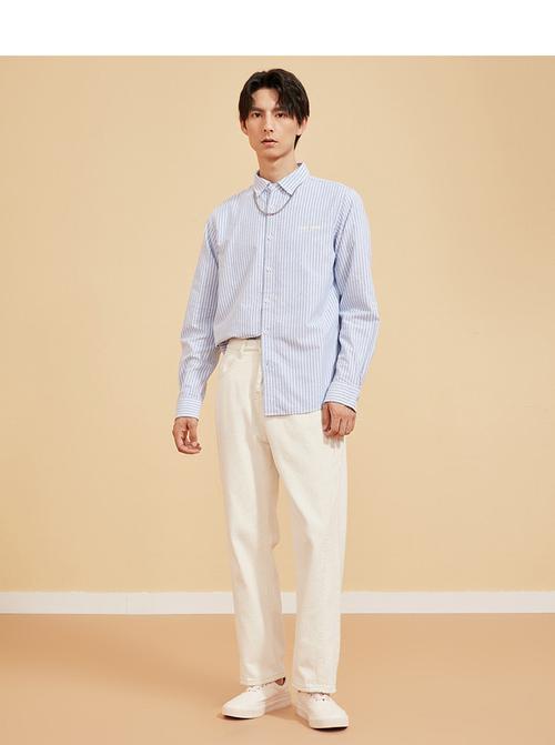 2021年秋季新款男士休闲衬衫百搭日常日常便服男式衬衫