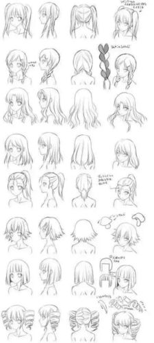 【发型素材】不会画动漫人物发型?那是你没有学过这100种发型画法