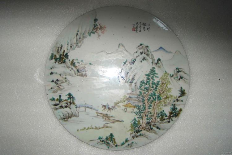 清浅绛名家【马庆云】瓷板画