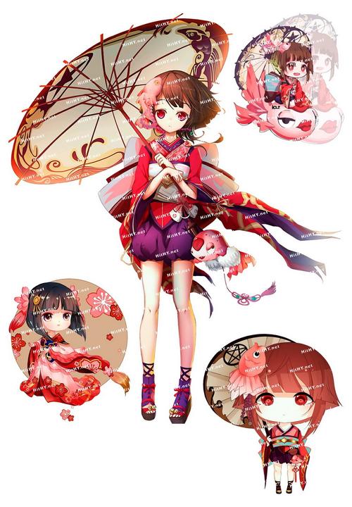 小号f025206阴阳师神乐卡通动漫电脑手机旅行拉杆箱贴纸防水