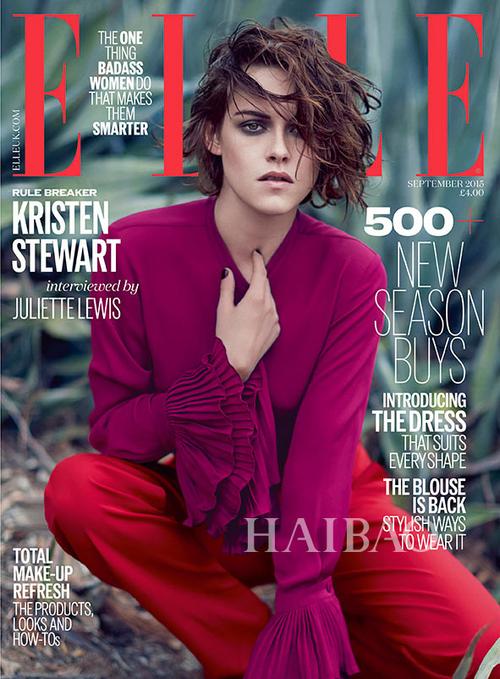 克里斯汀·斯图尔特 (kristen stewart) 登上《elle》杂志英国版2015
