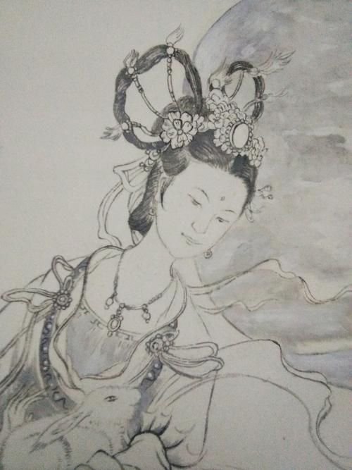 嫦娥仙子 中秋佳节|纯艺术|绘画|南岩逸士 - 原创作品 - 站酷 (zcool)