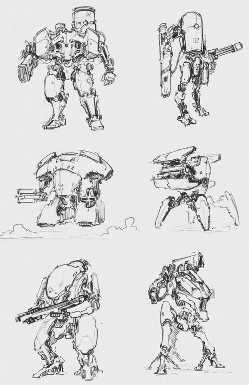 机甲晶片简笔画