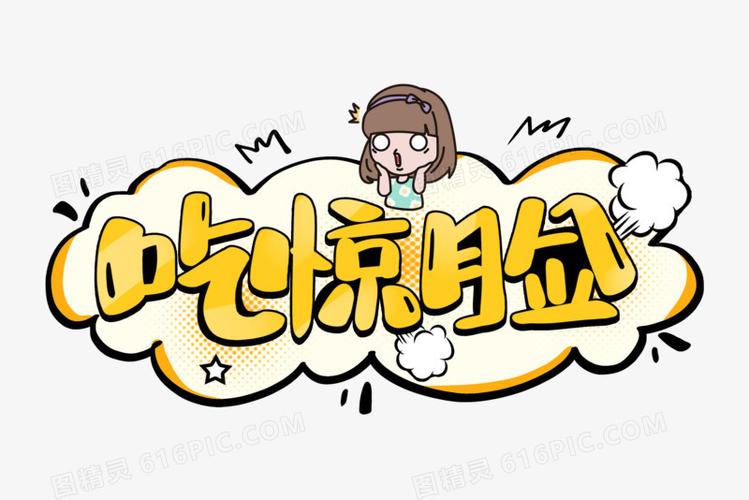 吃惊脸卡通艺术字