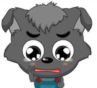 简笔画小灰灰头像