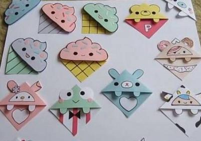 手工折纸页角书签5068网