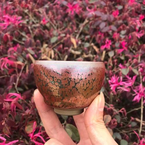 陈道明粉油滴鸡蛋杯建盏