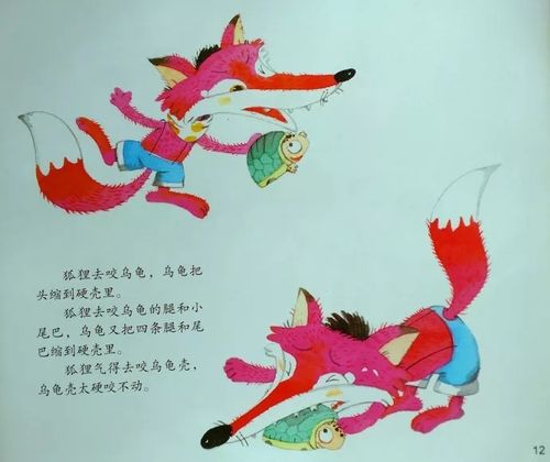 晚安故事《聪明的乌龟》 写美篇 乌龟不说话, 一个劲儿地咬住狐狸的