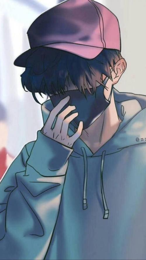 易烊千玺手绘系帅气图片梨涡少年