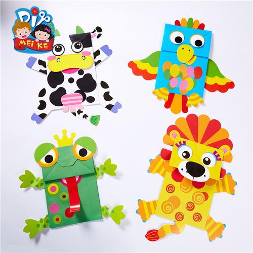 六一儿童节制作儿童包儿童材料diy手工制卡通手工贴画手工创意粘贴类