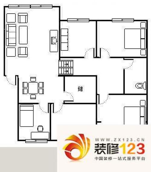花卉勇智苑 4室 户型图