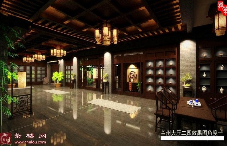 茶馆装修设计效果图_茶楼网 www.chalou.com