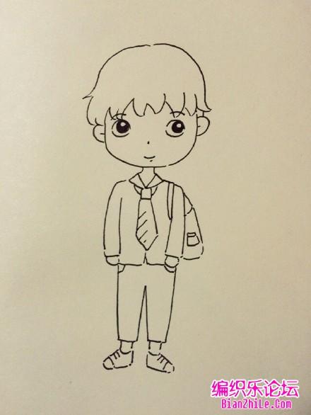 求一个可爱小男孩的简笔画要好一点的别太幼稚.班里用.