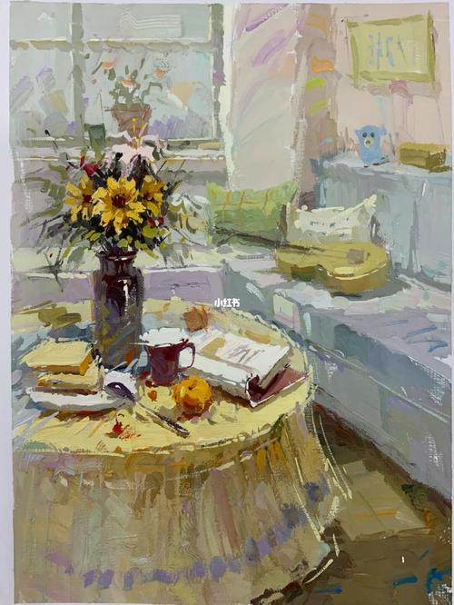 色彩场景室内构图_美术生_美术_色彩场景室内构图_兴趣爱好_绘画