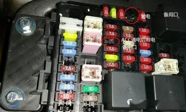 保险盒广汽传祺aions新能源gs3gs4gs5gs7gs8取电示意