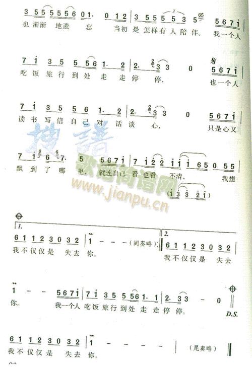 叶子 歌谱简谱网