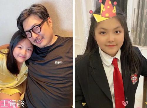 咱们可以发现王诗龄正在慢慢长大,这就是她上小学时候的样子.