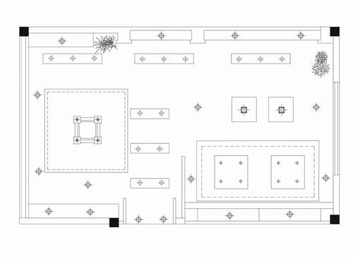 办公天花吊顶平面