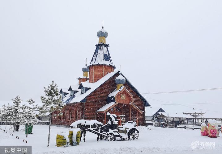 黑龙江大兴安岭:漠河迎降雪 大地银装素裹