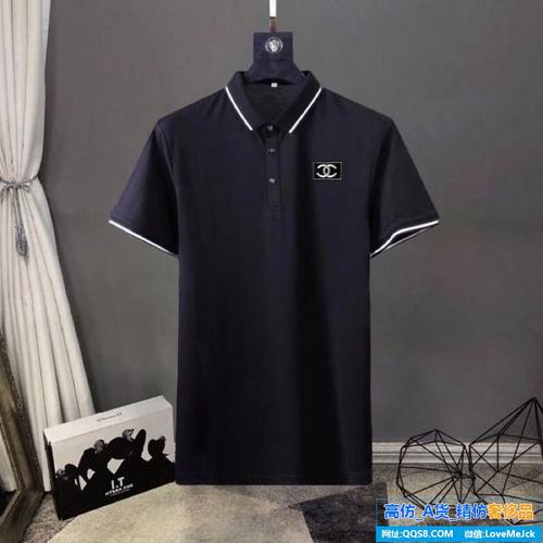 香奈儿2020ss春夏最新专柜款男士polo翻领短袖t恤!