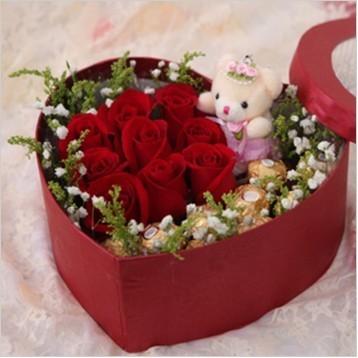 珠海同城鲜花速递玫瑰礼盒平安夜圣诞节礼物优惠券