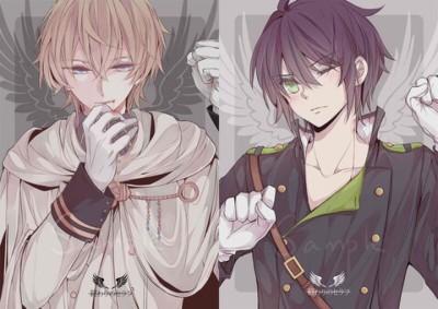 终结的炽天使# #百夜米伽尔x百夜优一郎# #p站# 【画师:尤石马】(*