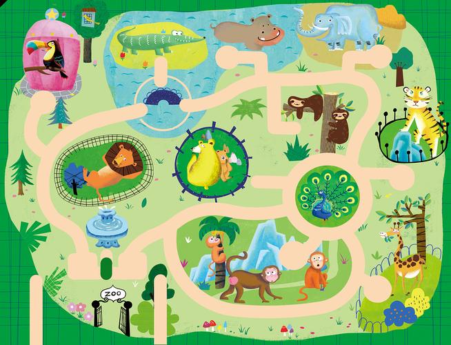 宝宝一起去动物园啦,你从这边走,我从那边走,看谁先到达大象那里~苏州