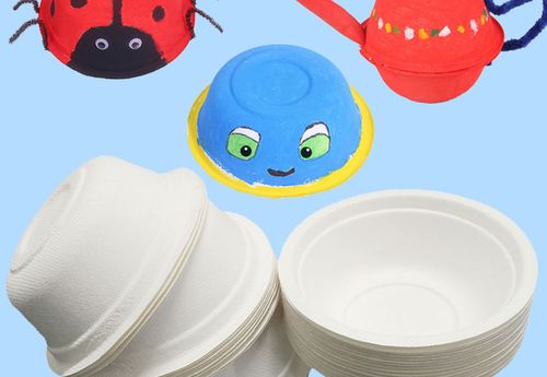 热卖儿童手工绘画画涂鸦白色纸碗一次性环保幼儿园儿童手工制作材料