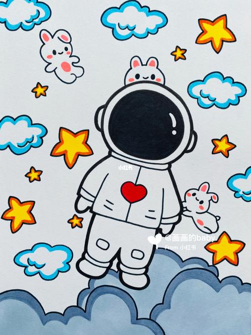 太空人7815 马克笔儿童画_儿童画_马克笔_绘画_壁纸_临摹_寻找