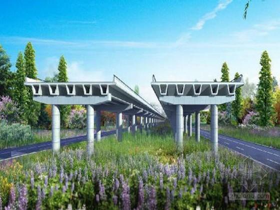 先简支后连续小箱梁桥梁横剖面效果图