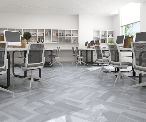 适合办公室地面铺装的材料效果图瓷砖地毯木地板你更倾向哪个
