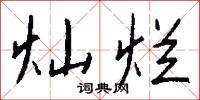灿烂书法图片