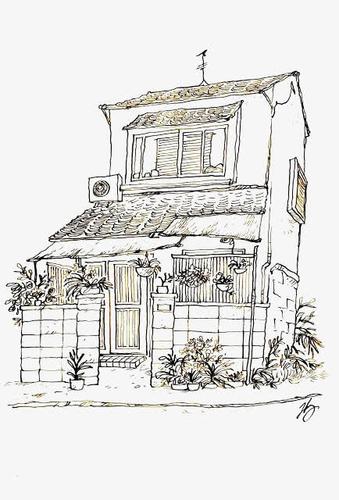 关键词 : 插画,卡通,手绘,别墅,线条,速写