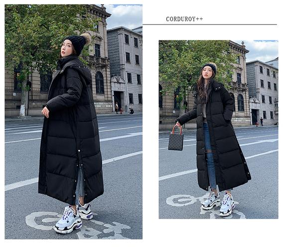 服女艺考到脚踝过膝冬季外套21年宽松ins港风羽绒衣潮原创设计女装 米